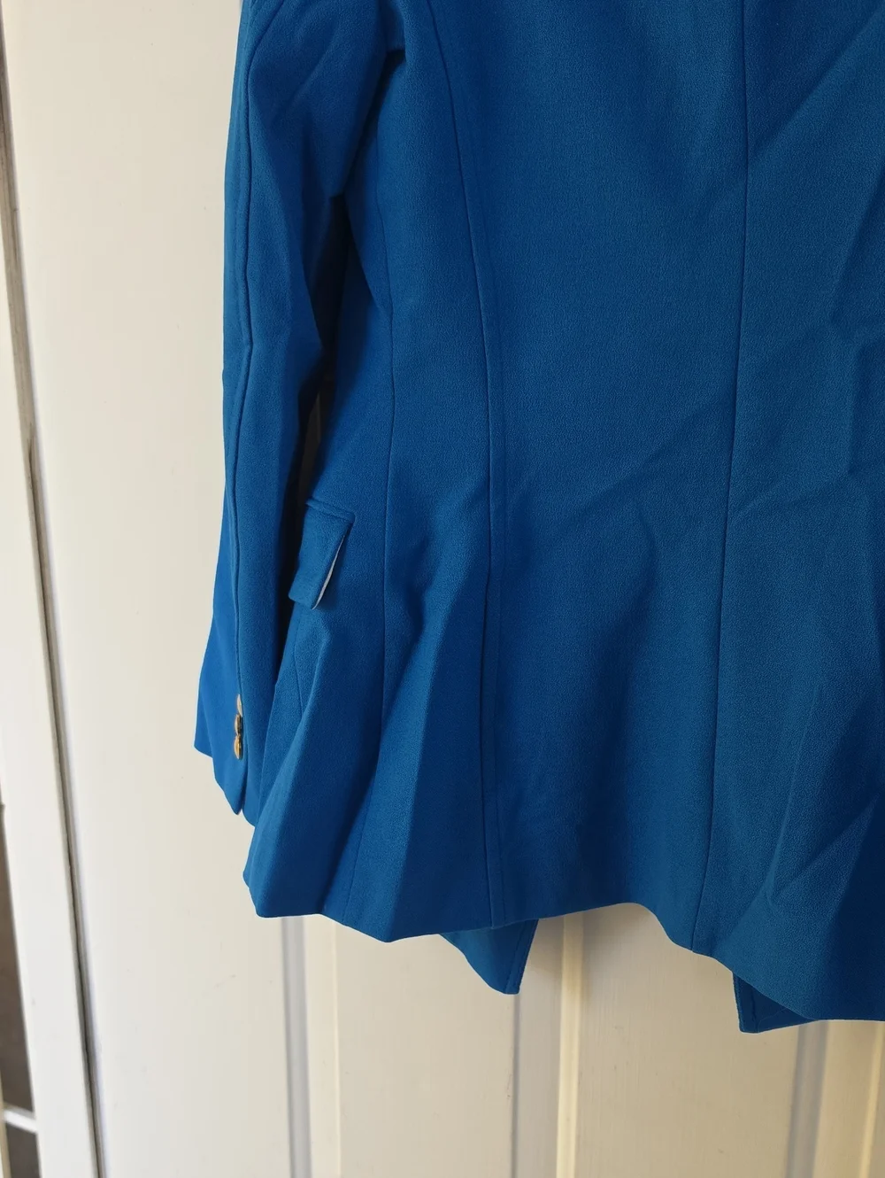 RARE ZARA BLUE DOUBLE BREASTED JACKET BLAZER GOLD BUTTONS